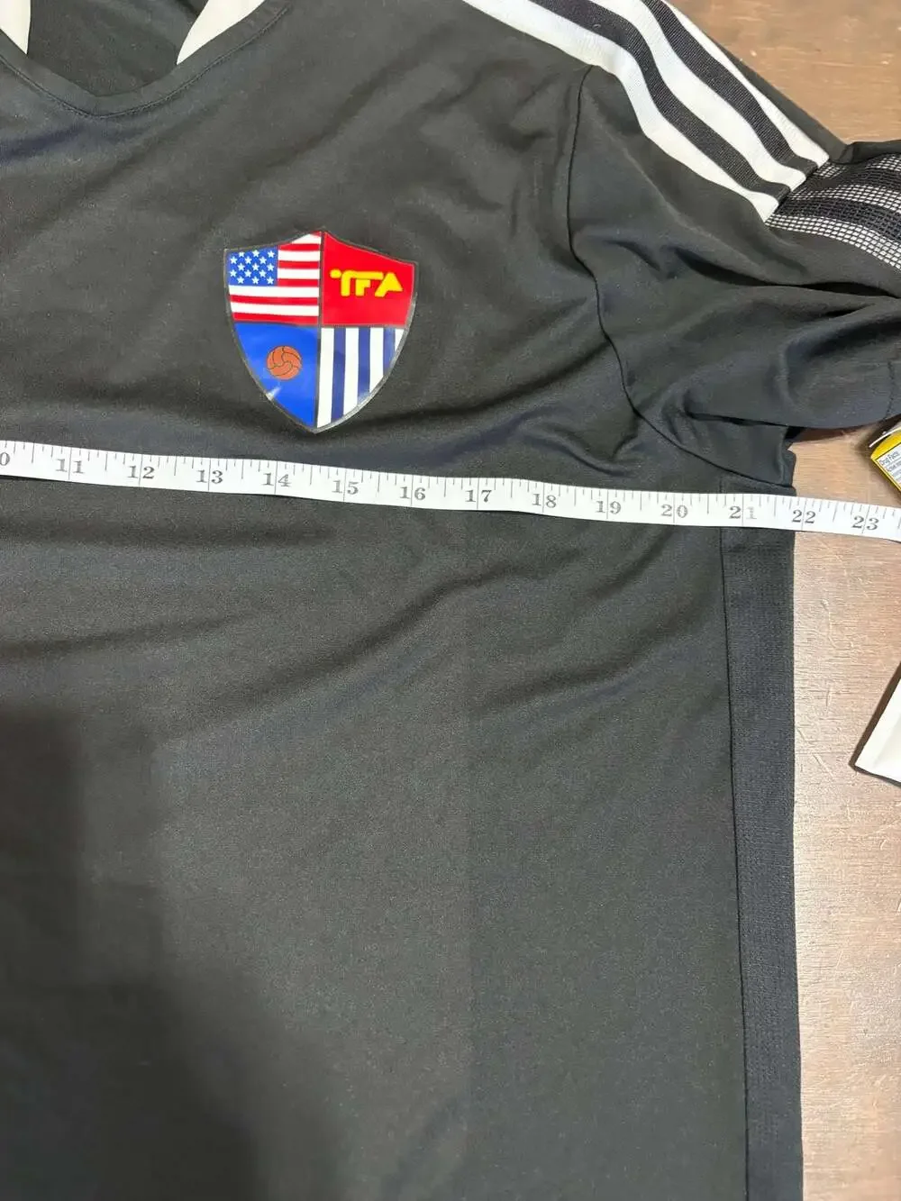 Adidas TFA Total Football Academy Training Soccer Jersey Black Size L - Picture 6 of 7